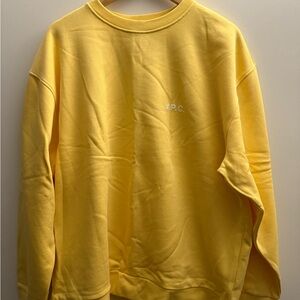 A.P.C. Men's Vibrant Yellow Crewneck Sweater